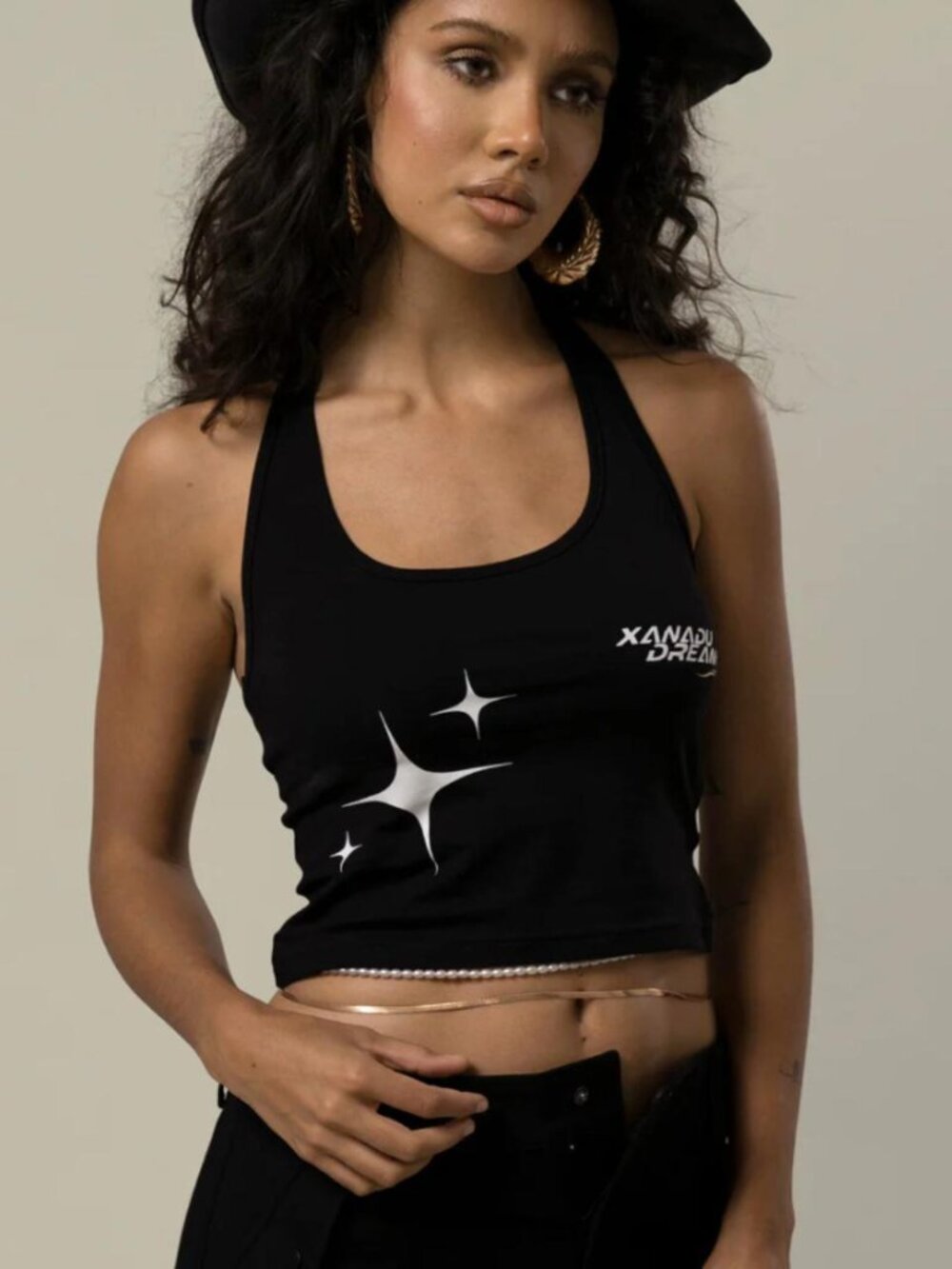 Sisters & Seekers Women's Black and White Crop-top